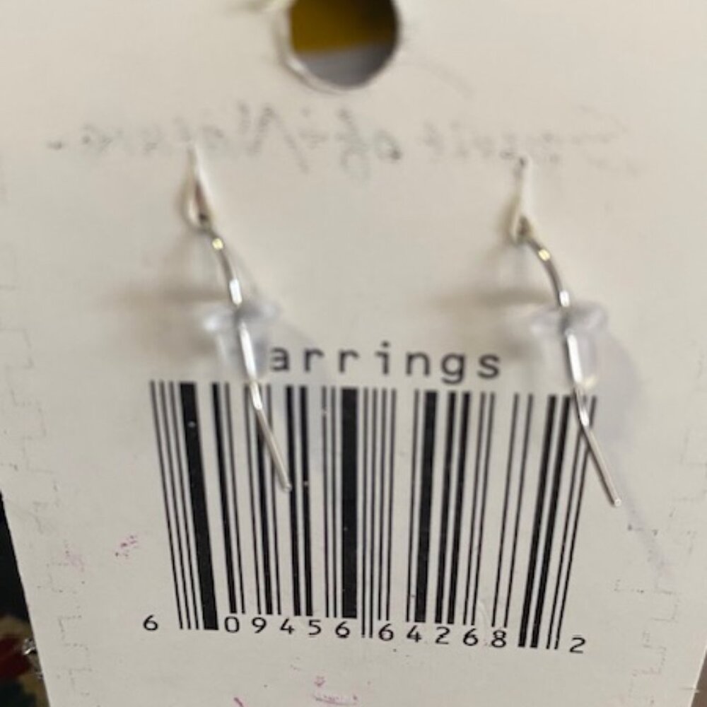 Hand Crafted Crystal Crescent Moon Earrings - Picture 2 of 3